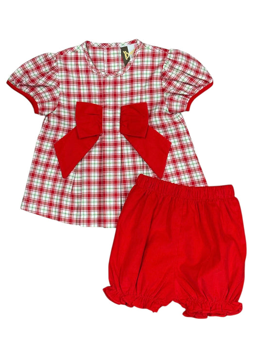 Christmas Plaid Kenzie Bloomer Set