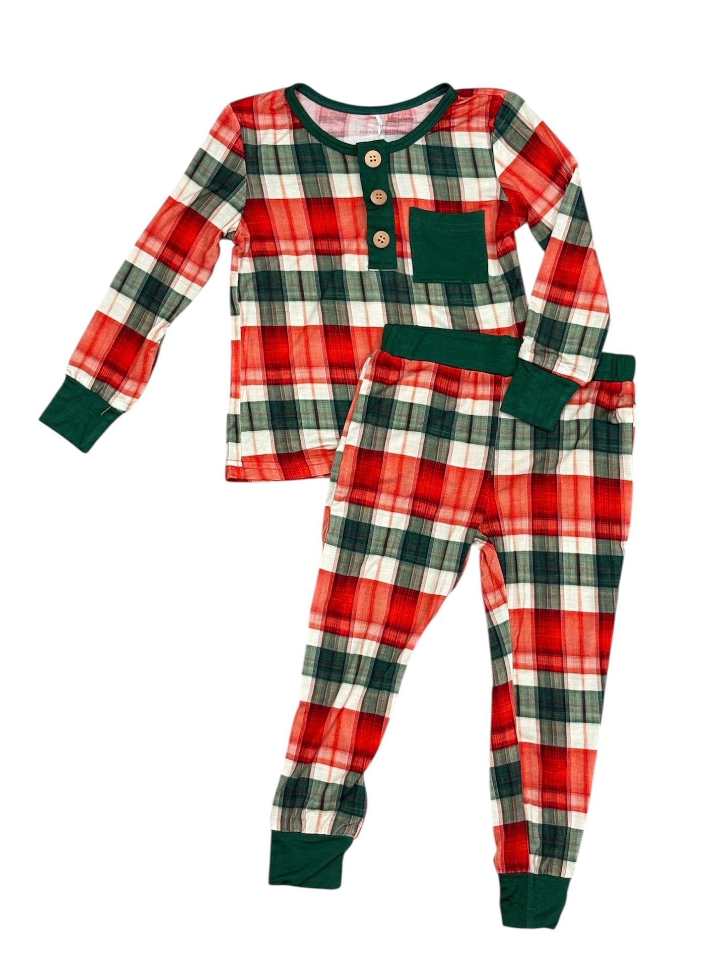 Cozy Holiday Plaid Pj Set