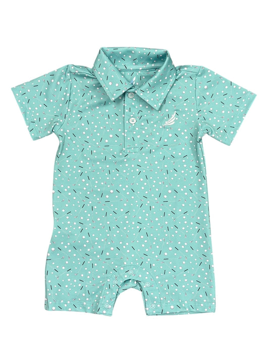 Performance Golf Balls & Club Polo Romper