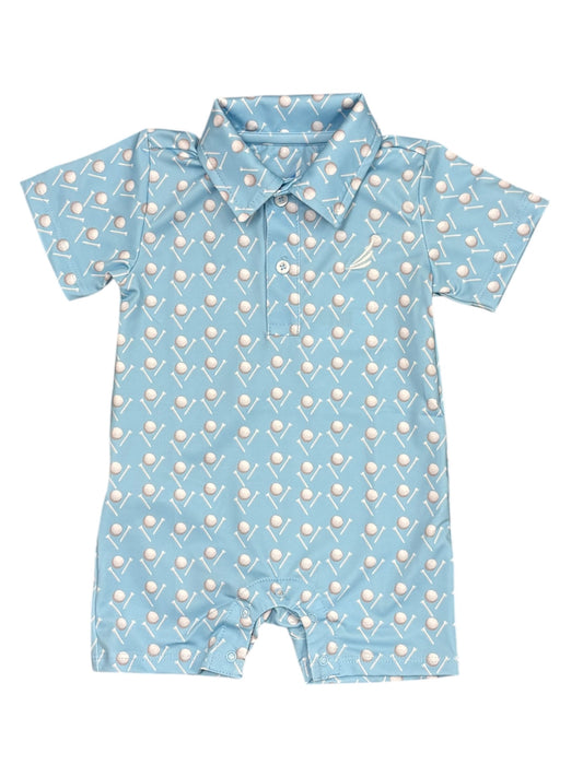 Performance Golf Balls & Tees Polo Romper