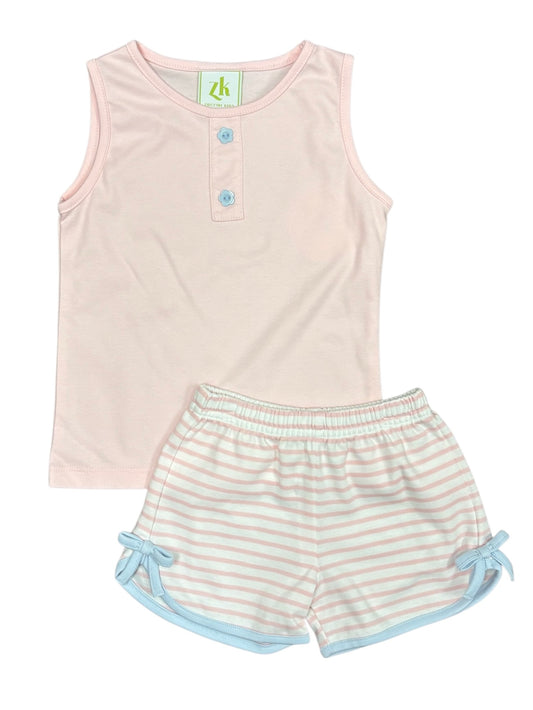 Pink Stripe Skylar Short
