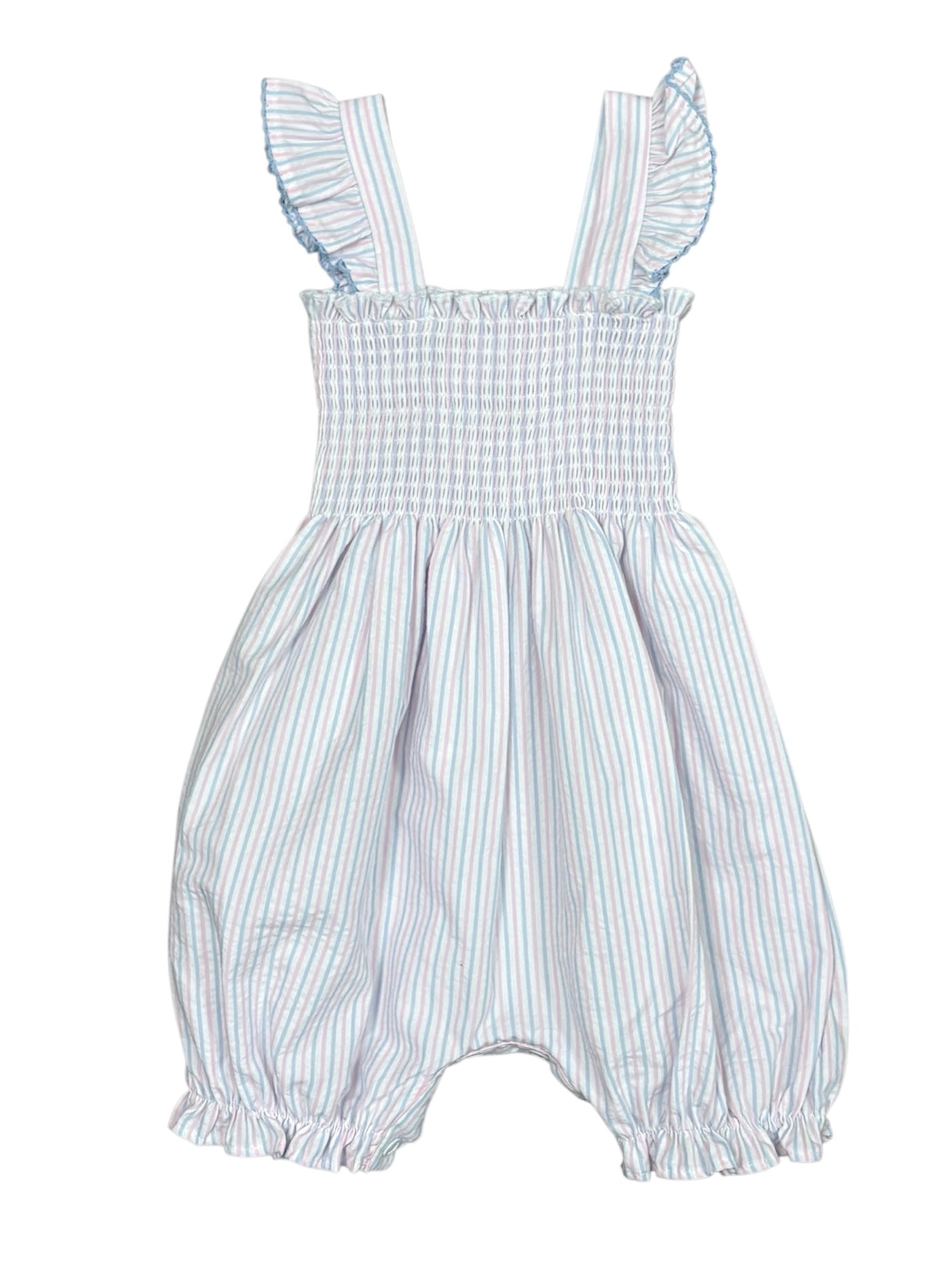 Pink/Blue Seersucker Donna Romper