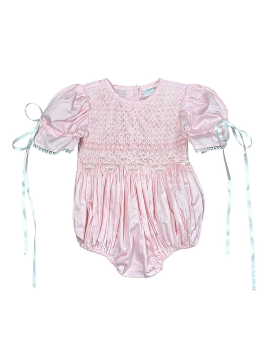 Pink Smocked Bodice Bubble