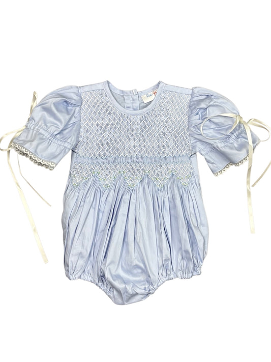 Blue Smocked Bodice Bubble