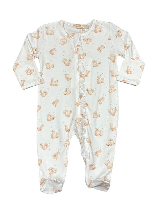 Teddy's Dreamland Zip Ruffle Footie