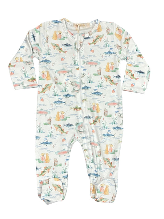 Gone Fishing Zip Footie