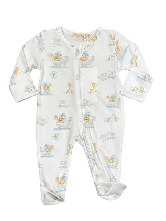 Noah’s Ark Printed Zipped Footie