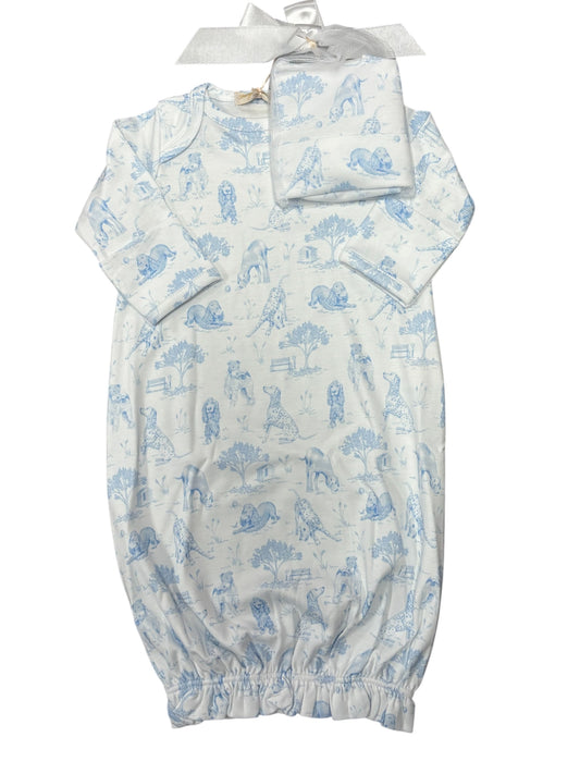 Blue Barking Bliss Gown & Hat Set