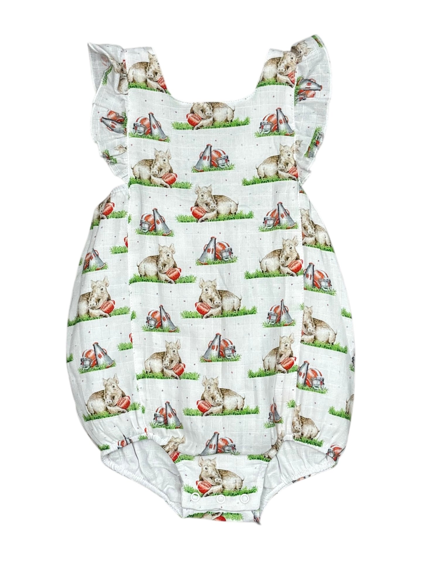 Mascot Mania in Arkansas Muslin Onesie