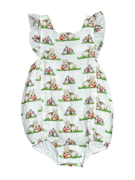 Mascot Mania in Arkansas Muslin Onesie