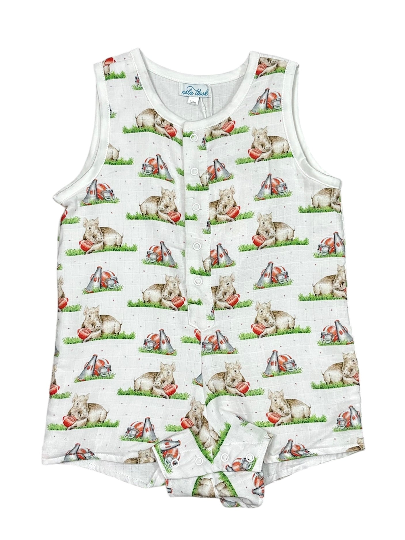 Mascot Mania in Arkansas Muslin Shortall