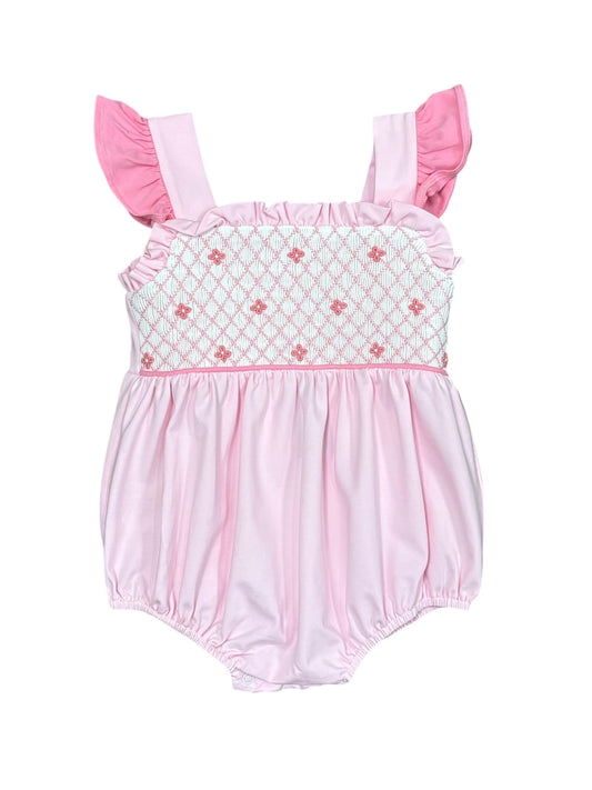 Pink Smocked Geo A/S Bubble
