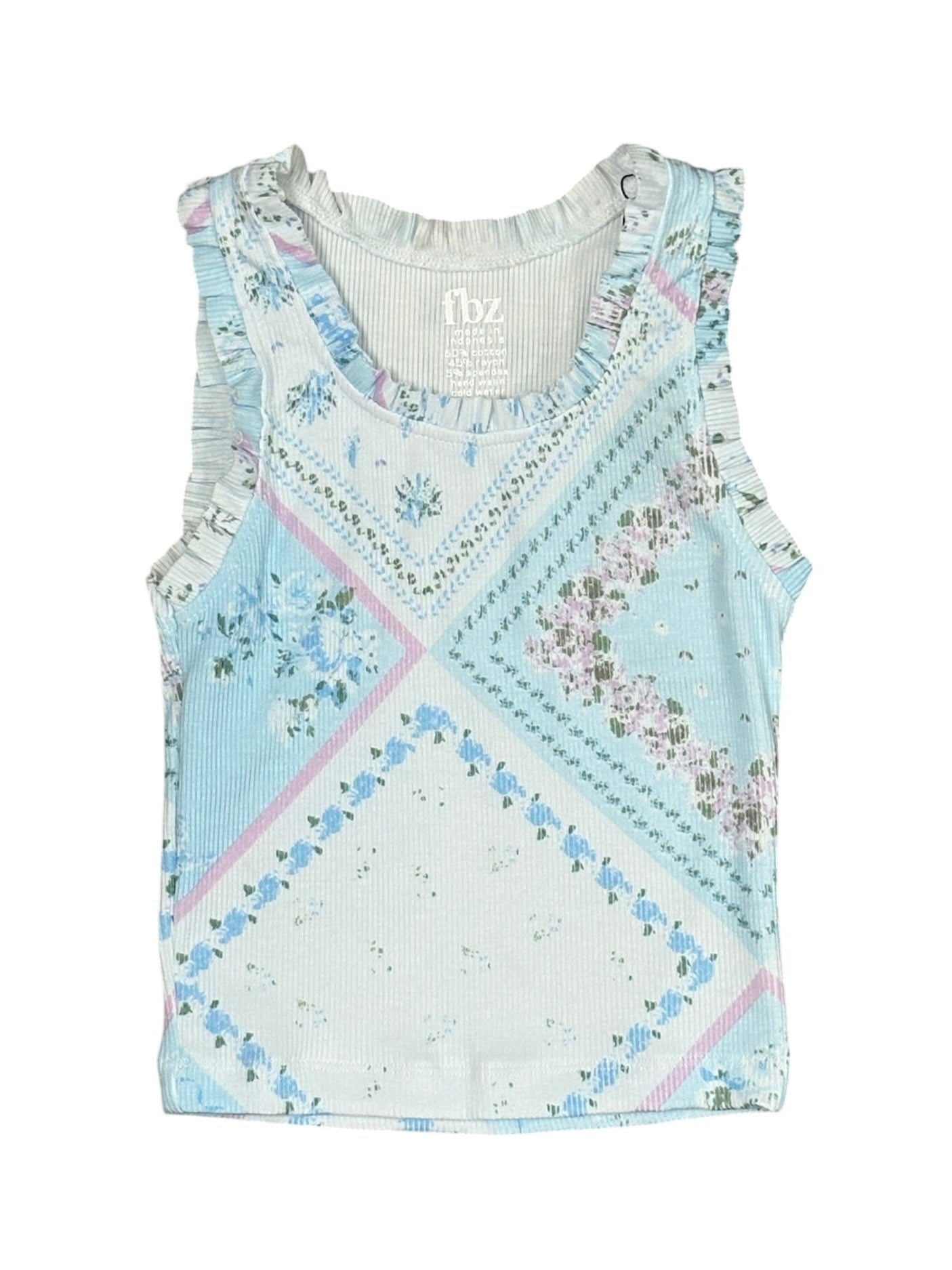 Blue Handkerchief Tank Top