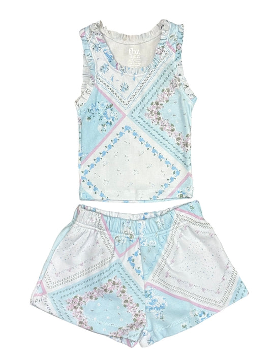 Blue Handkerchief Shorts
