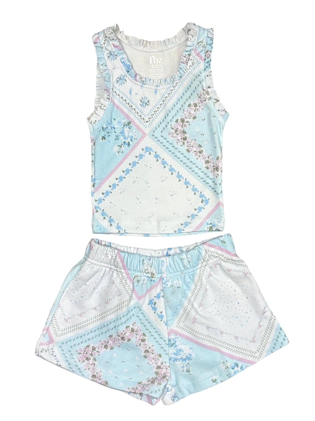 Blue Handkerchief Tank Top