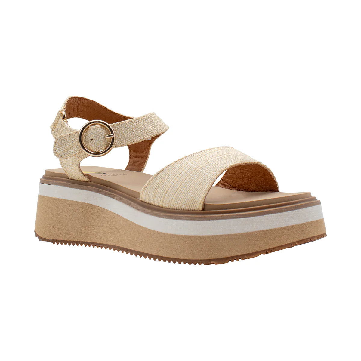 Porcinni Woven Raffia Sandal