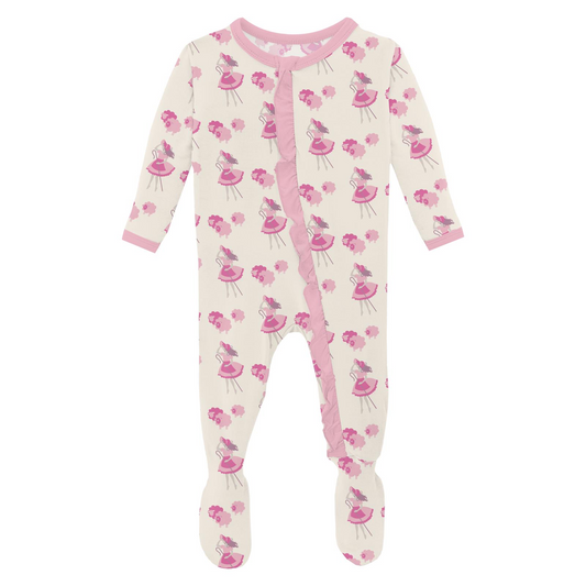 Little Bo Peep 2 Way Zipper Ruffle Footie