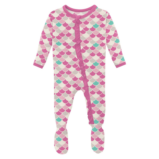 Tulip Scale 2 Way Zipper Ruffle Footie