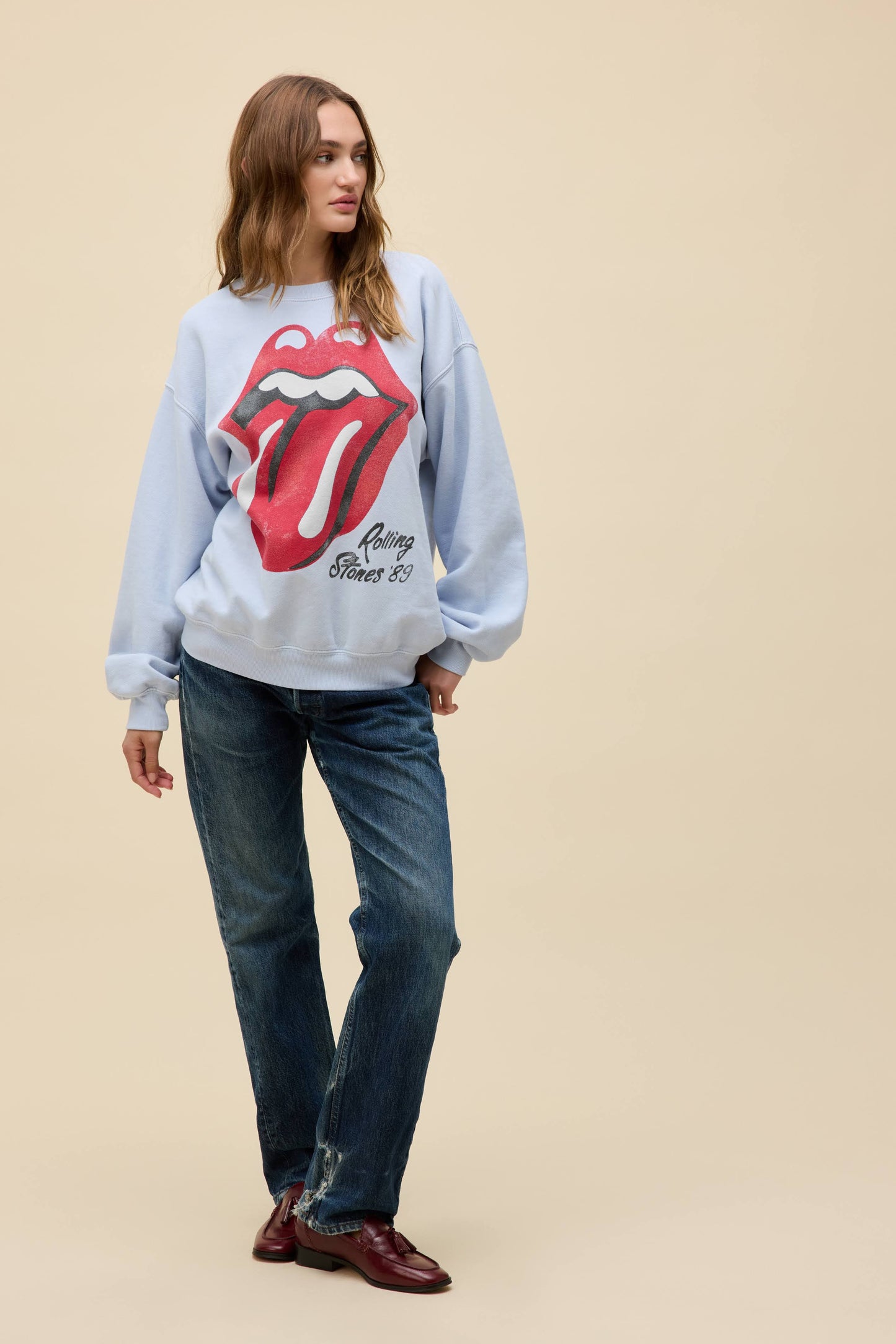 Rolling Stones Big Tongue '89 Oversized Sweatshirt