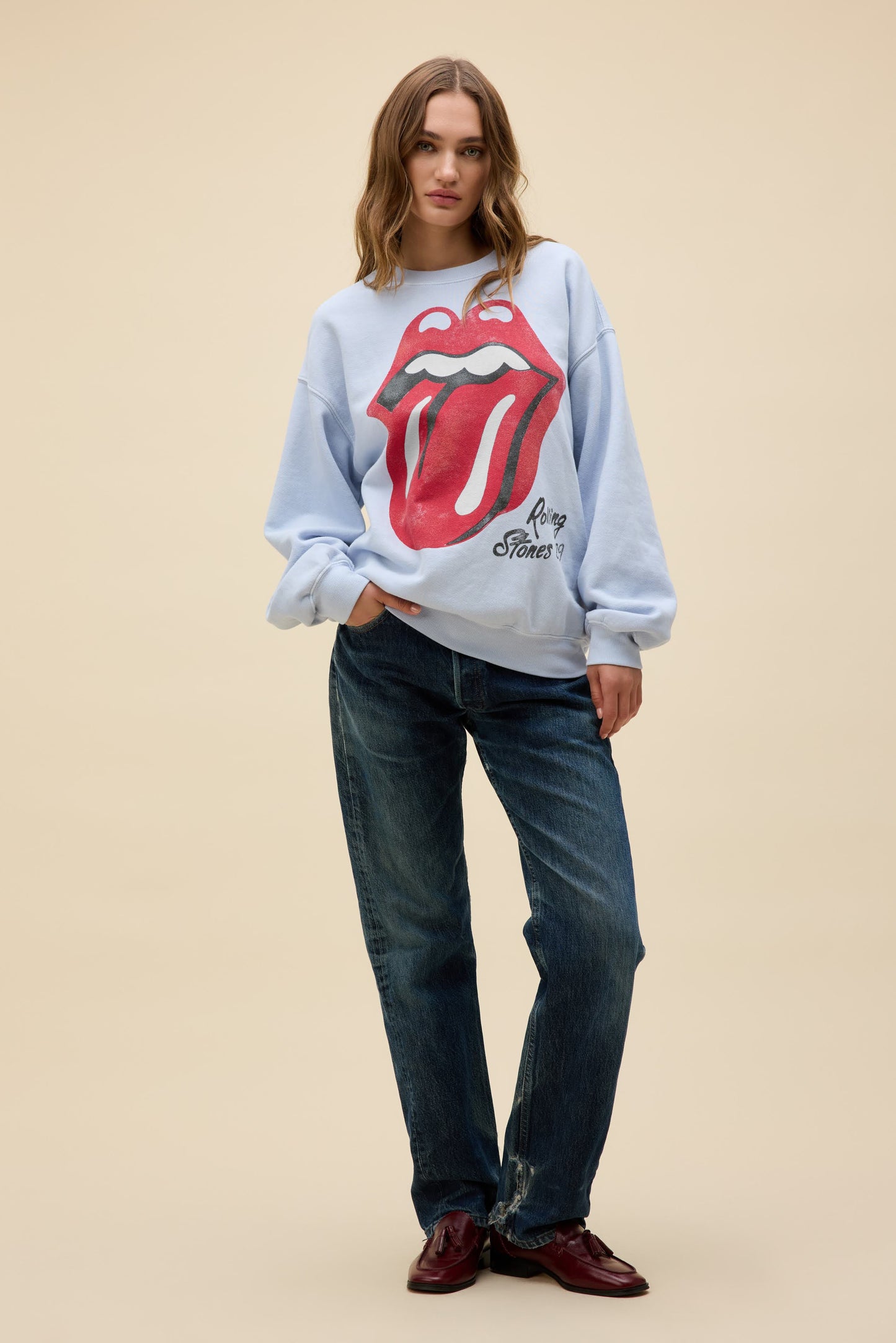 Rolling Stones Big Tongue '89 Oversized Sweatshirt