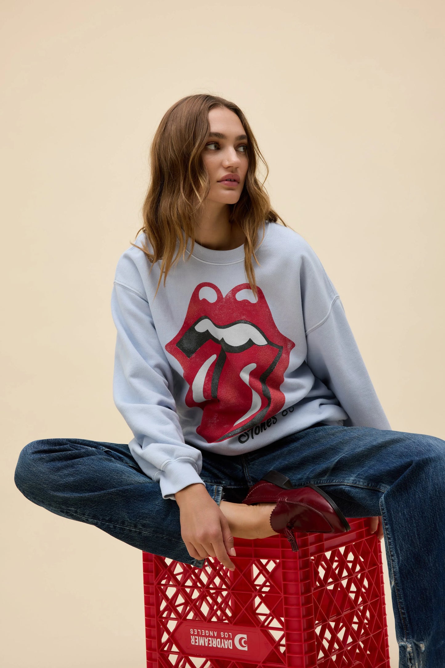 Rolling Stones Big Tongue '89 Oversized Sweatshirt
