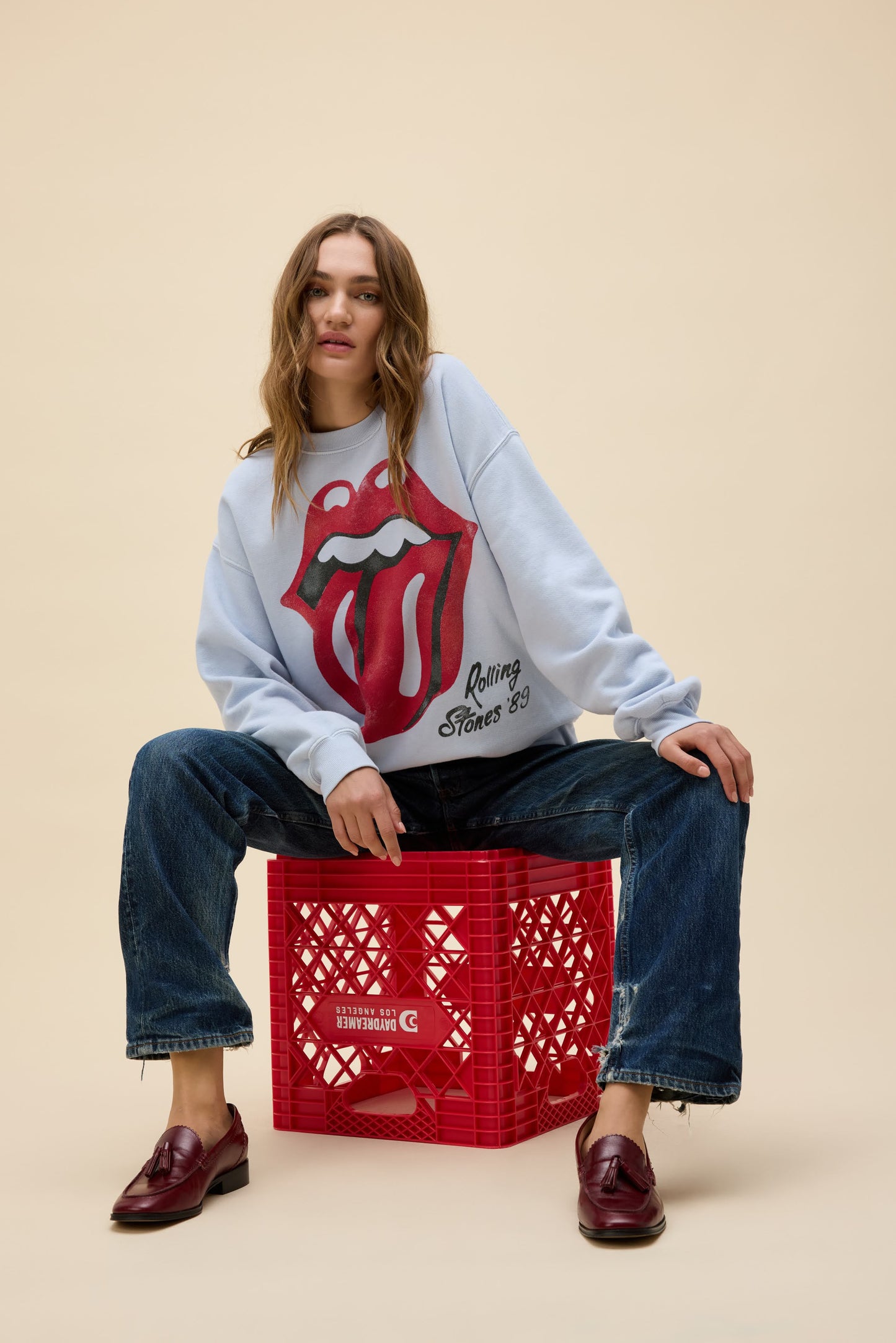 Rolling Stones Big Tongue '89 Oversized Sweatshirt