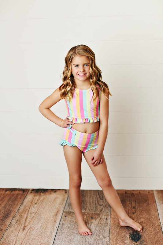 Rainbow Stripe Swimsuit