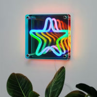 Neon Art Infinity Mirror Lights Sign-Star
