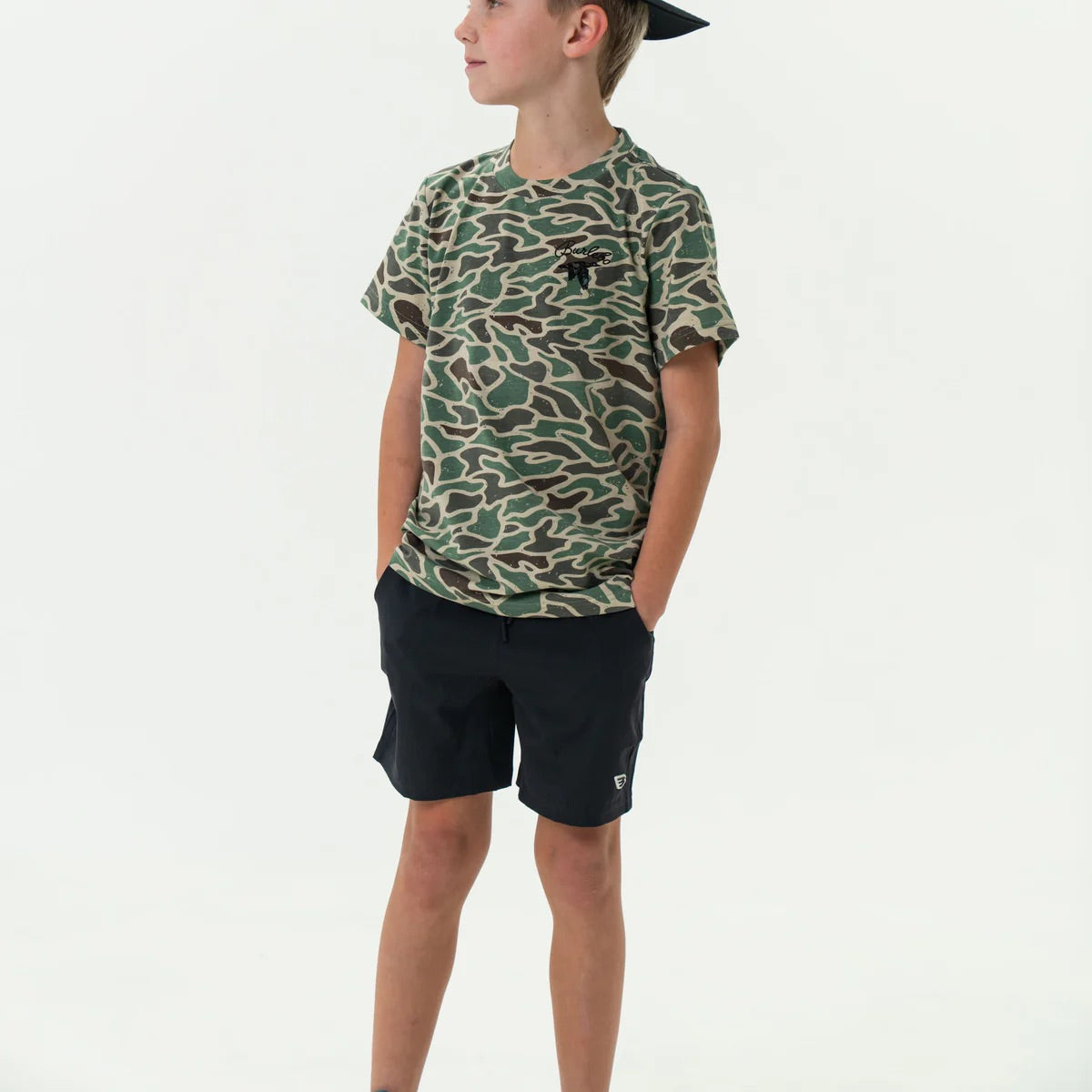 Athletic Short - Heather Black - Retro Duck Camo Liner