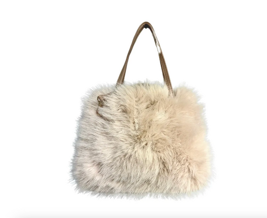Beige Furry Purse