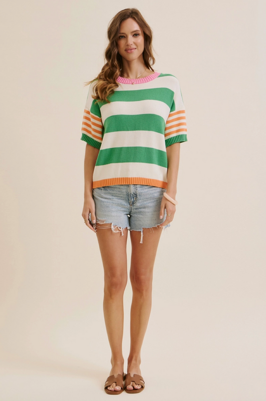 Striped Easy Day Sweater Top