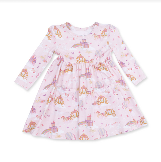 Princess Unicorns And Castle Twirly Dress