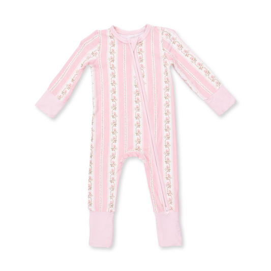 Pink Antoinette Stripe Convertible Romper
