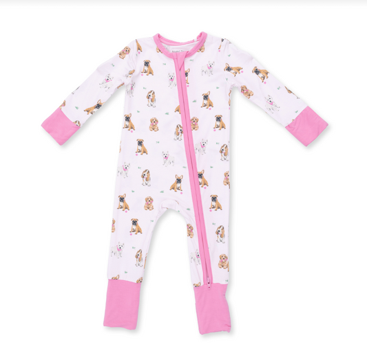 Pink Besite Dogs Convertible Romper
