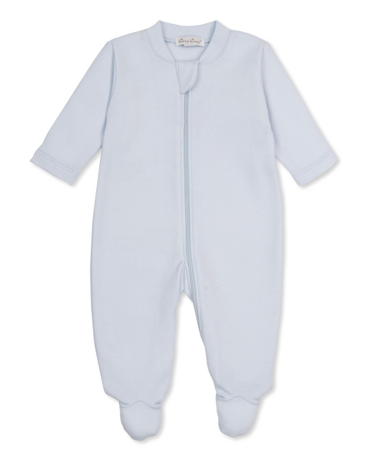 Classic Jacquard Blue Zip Footie