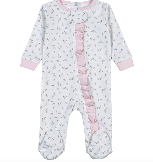 Bella Pink Floral Pima Zipper