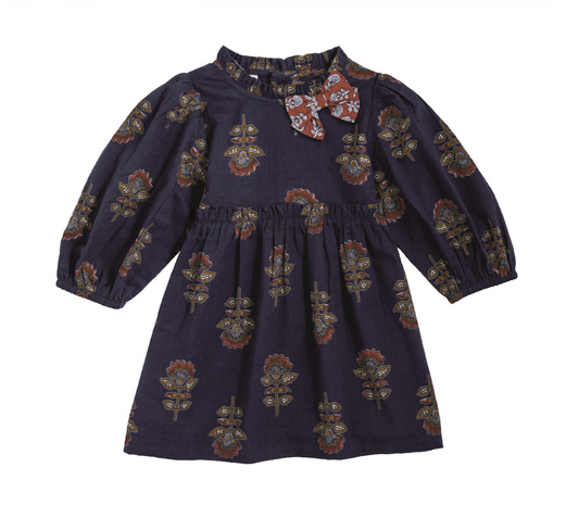 Navy Floral Dress