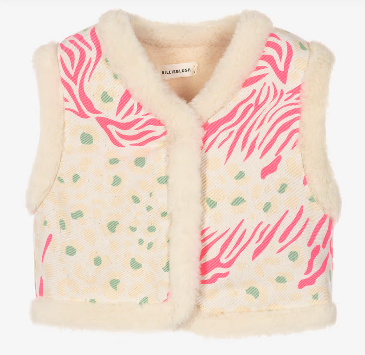 Neon Wild Animal Fur Vest