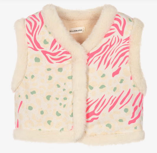 Neon Wild Animal Fur Vest