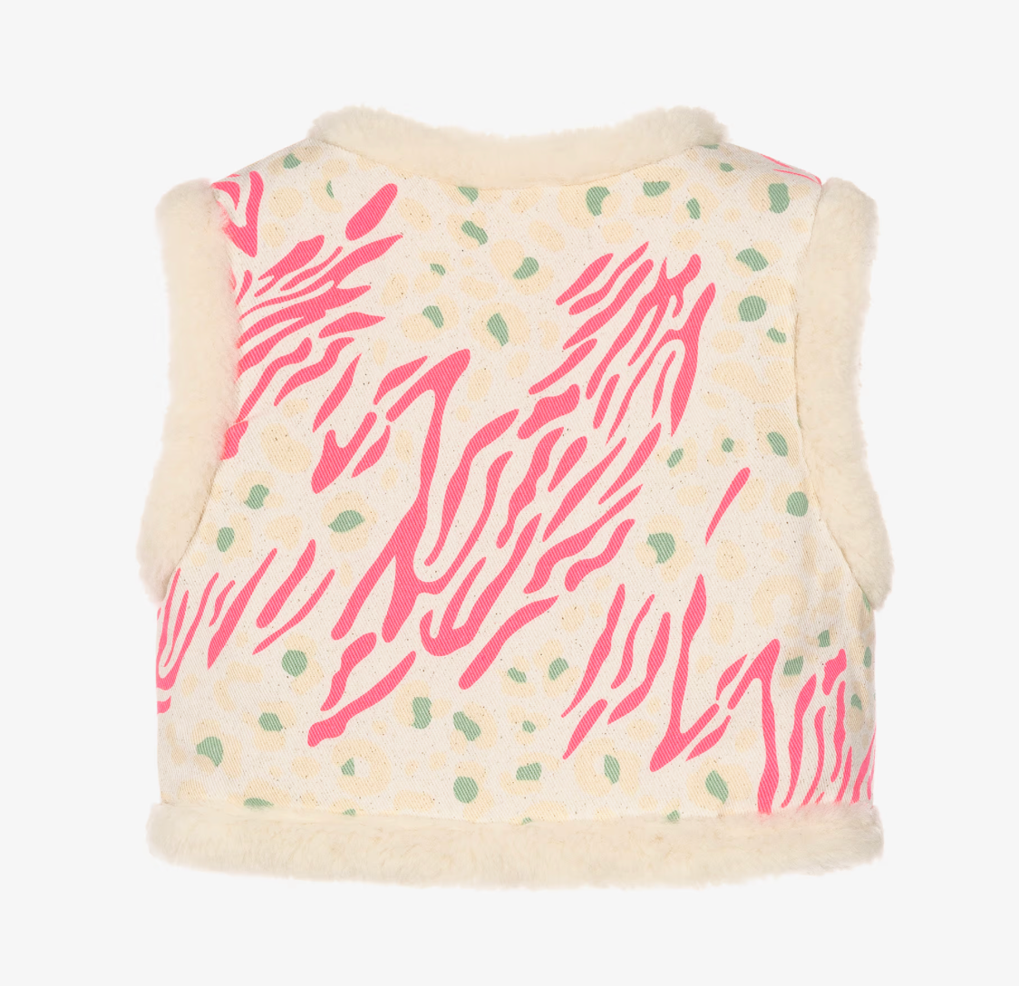 Neon Wild Animal Fur Vest