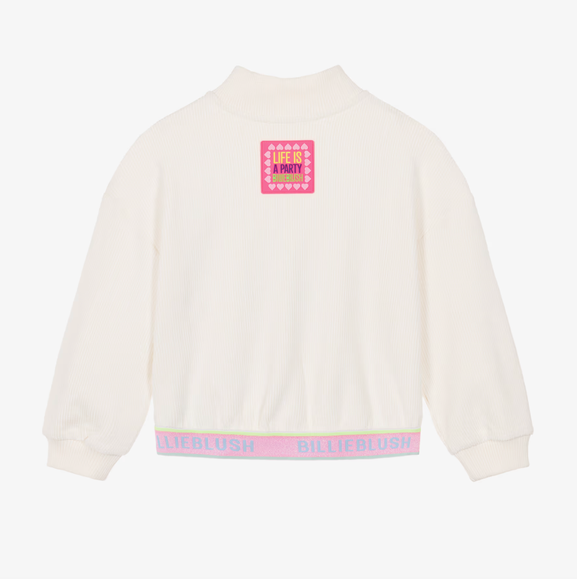 Ivory Corduroy Fleece Zip Up Top