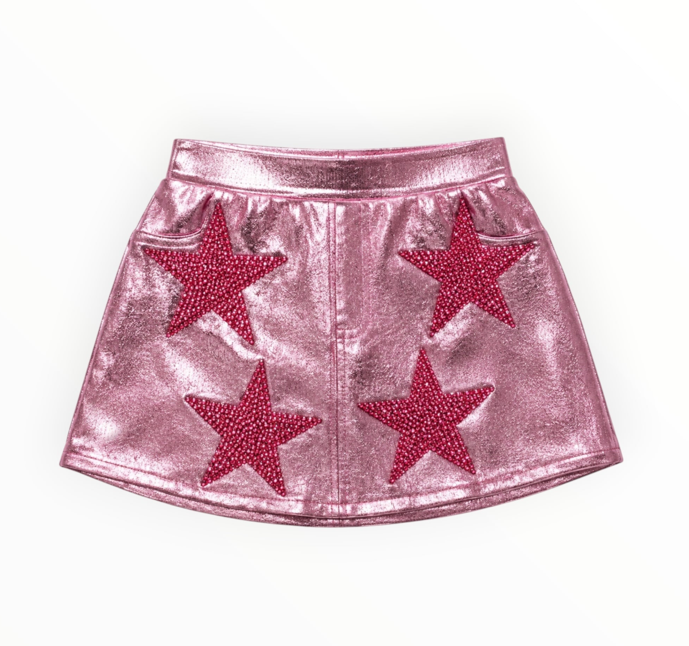 Pink Metallic Star Skort