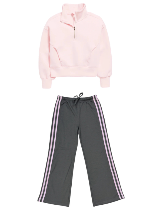 Charcoal/Pink Cloud Sweat Set