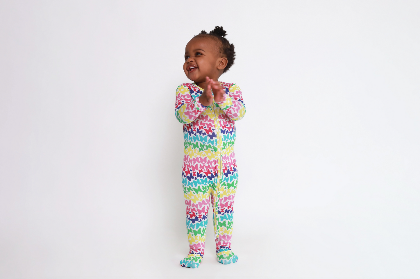 Rainbow Butterfly Convertible Footie