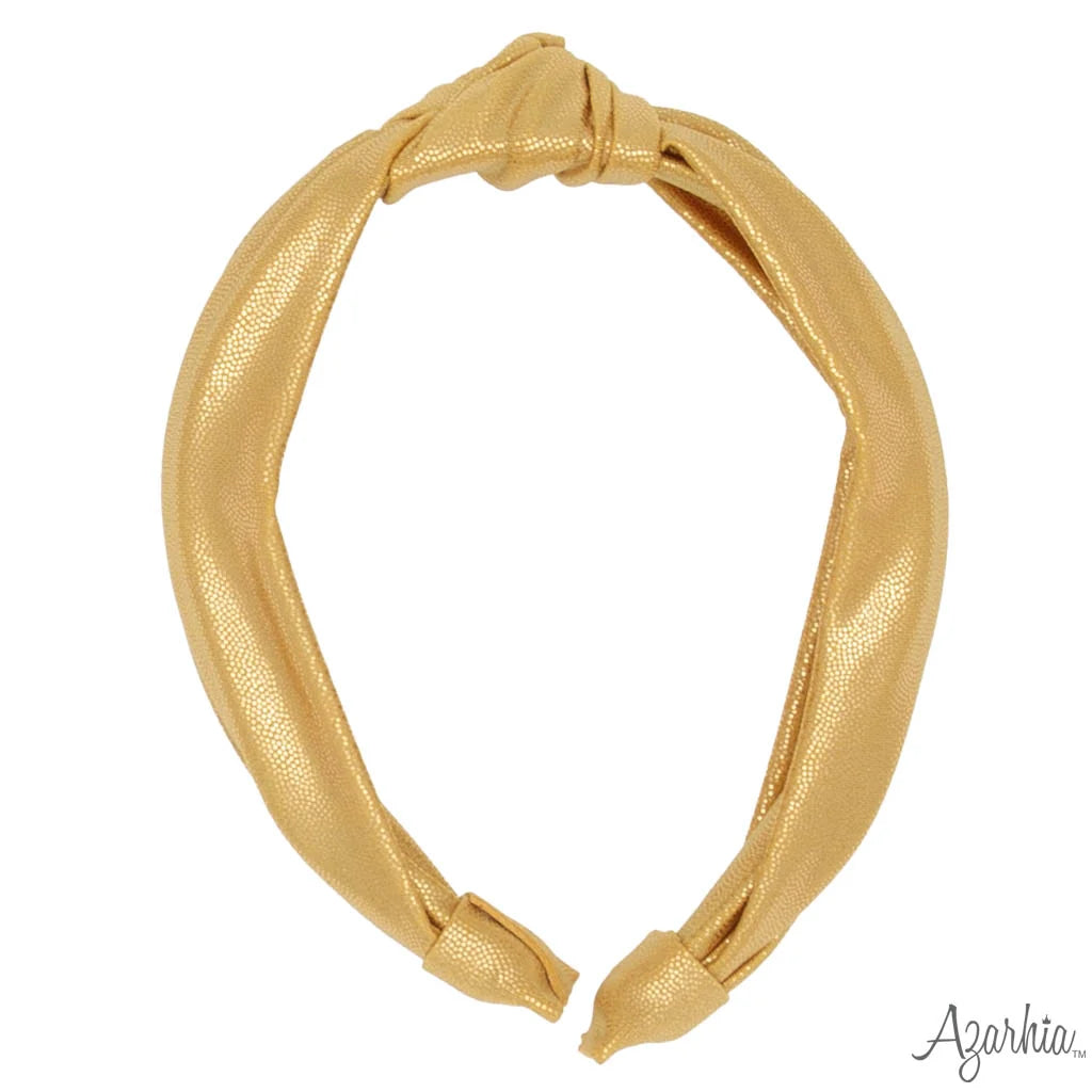Gold Shimmer Top Knot Headband
