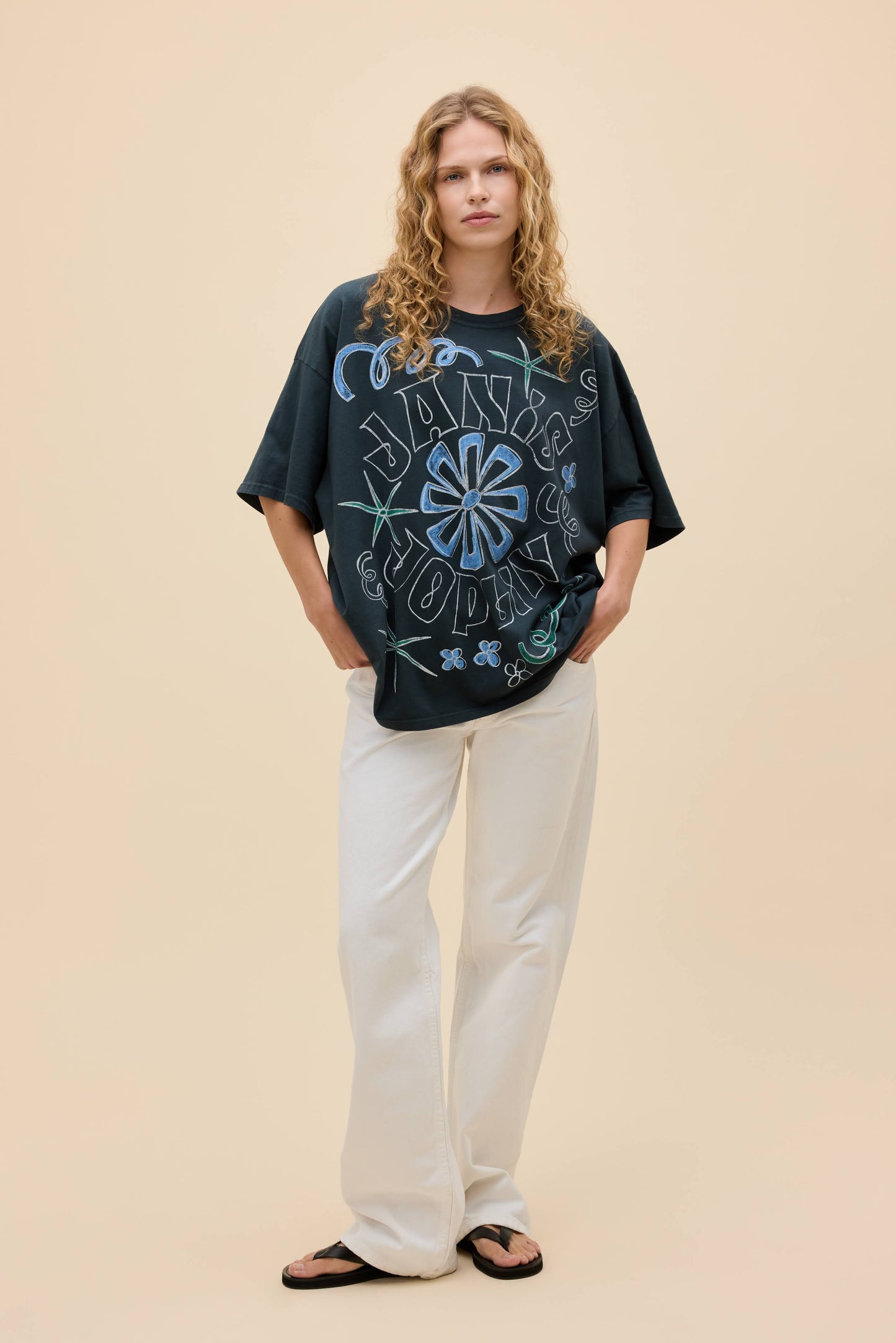 Janis Joplin Doodles OS Tee