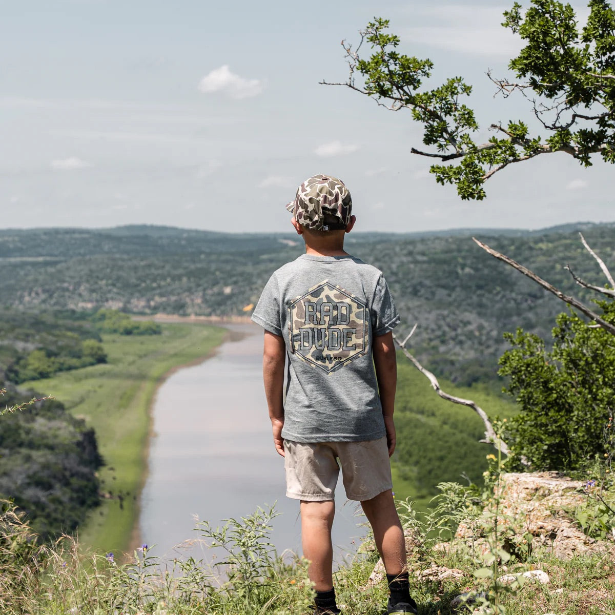 Short Sleeve Tee - Rad Dude Deer Camo - Dark Heather Grey