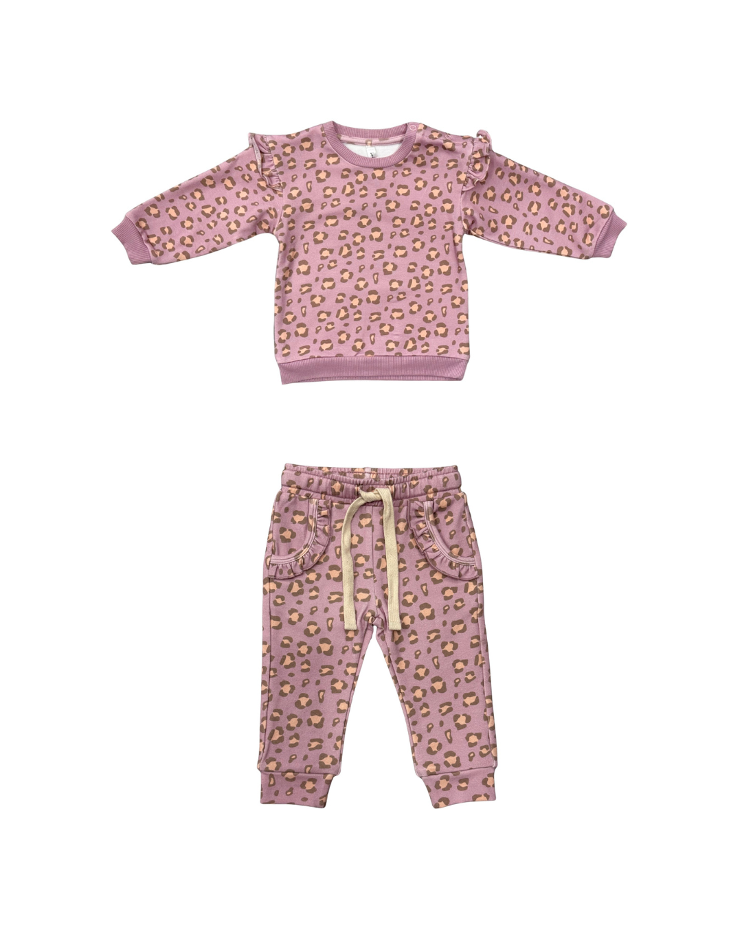 Cheetah Ruffle Jogger Set