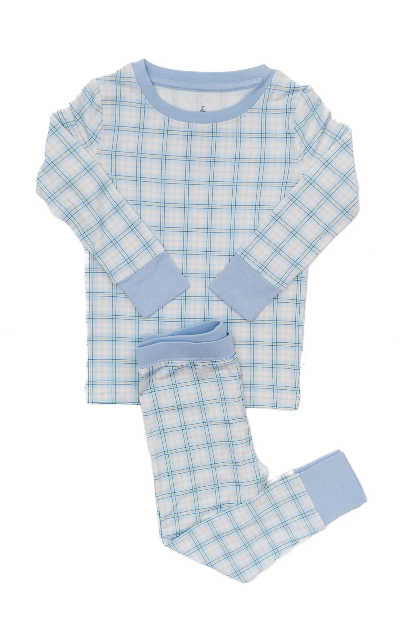 Blue Plaid 2-Piece Pajamas
