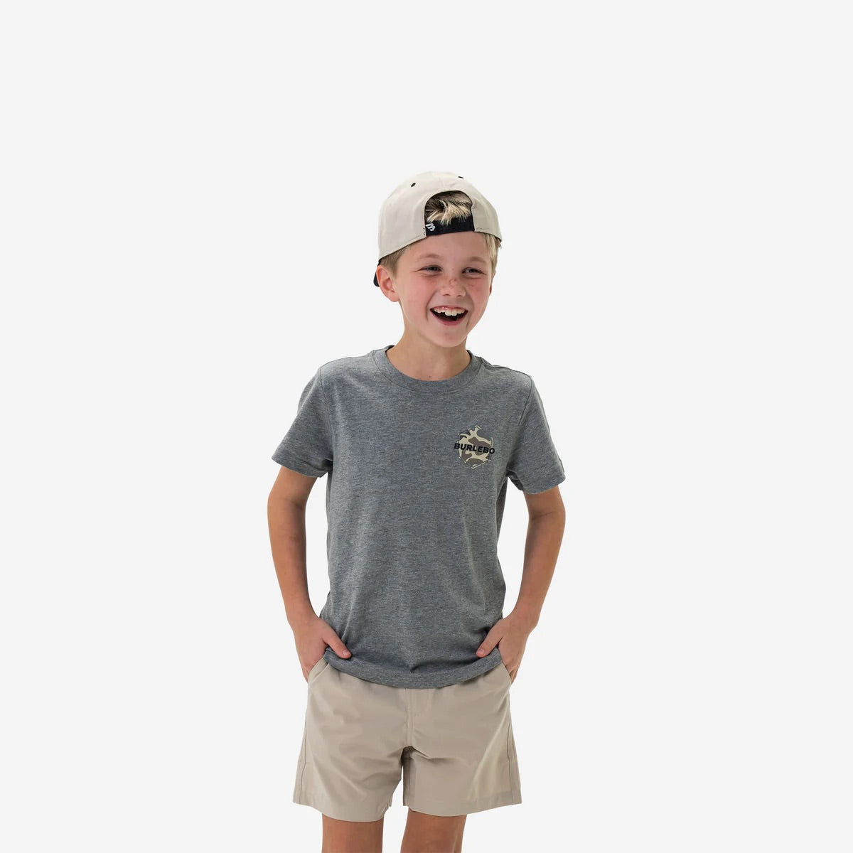 Short Sleeve Tee - Rad Dude Deer Camo - Dark Heather Grey